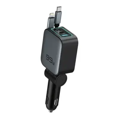 Green Lion Retractable 99W Car Charger