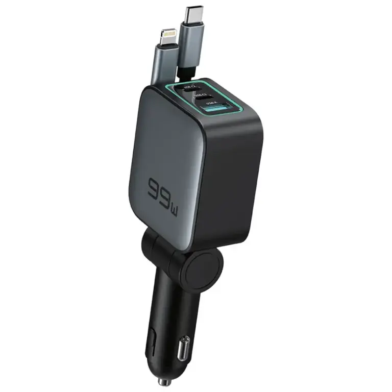 Green Lion Retractable 99W Car Charger