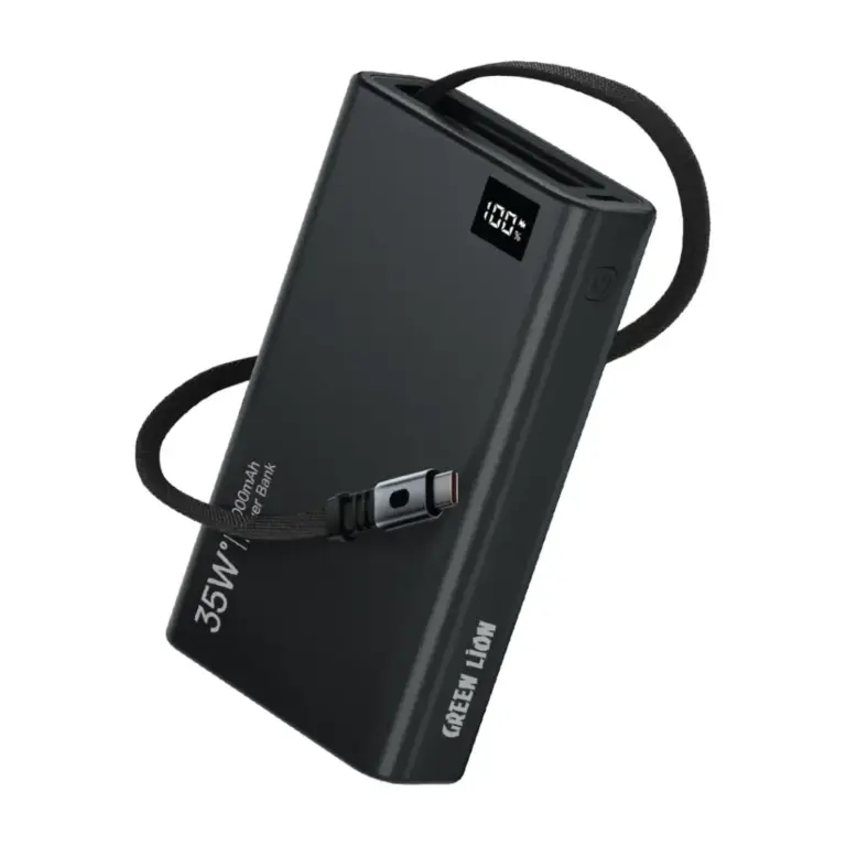 Green Lion Retractable Power Bank 35W 10000mAh