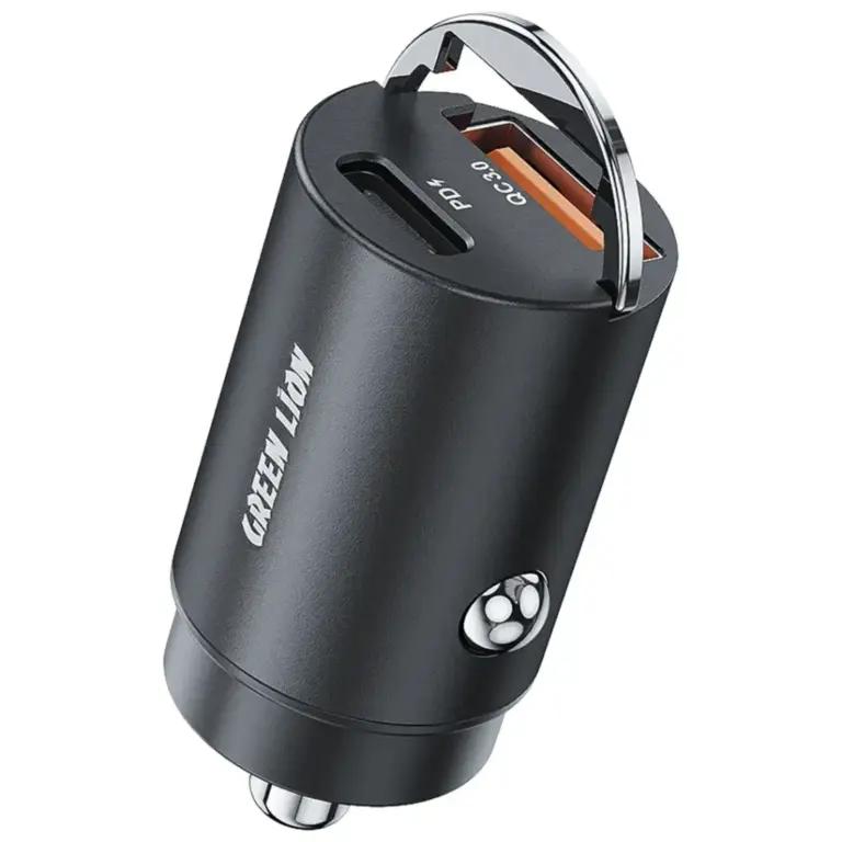 Green Lion Ring Charge Dual Port Car Charger PD 36W