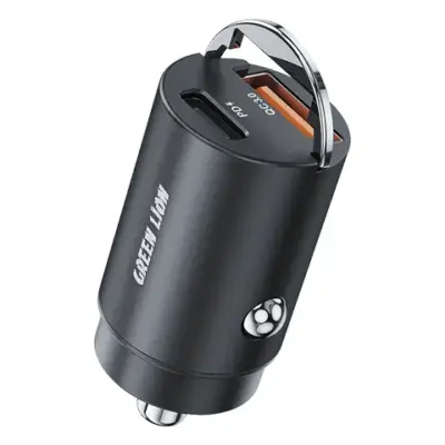 Gadget Pulse Kenya 59 Green Lion Ring Charge Dual Port Car Charger PD 36W