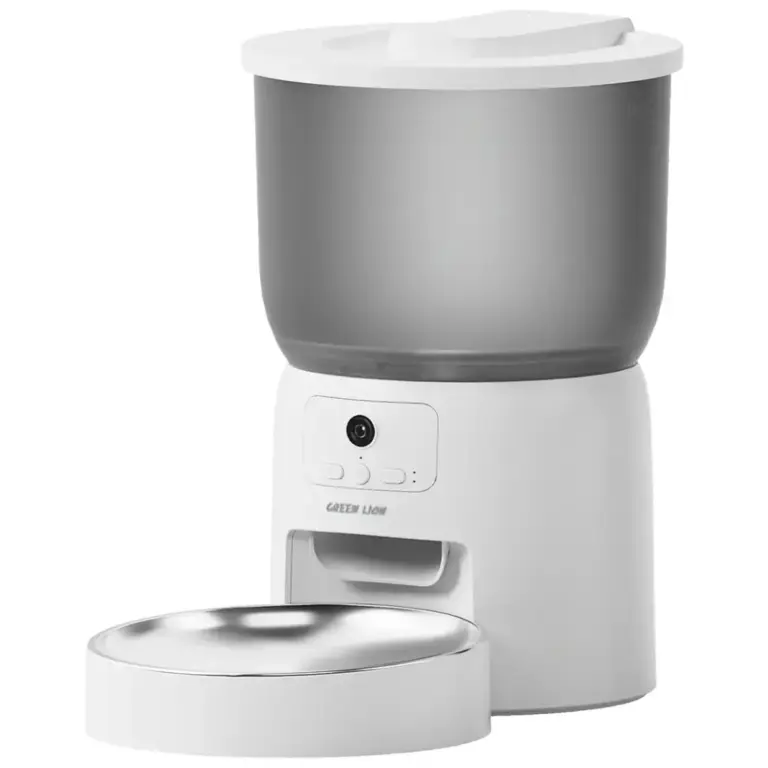 Green Lion Smart Pet Feeder with Stainless Steel Bowl