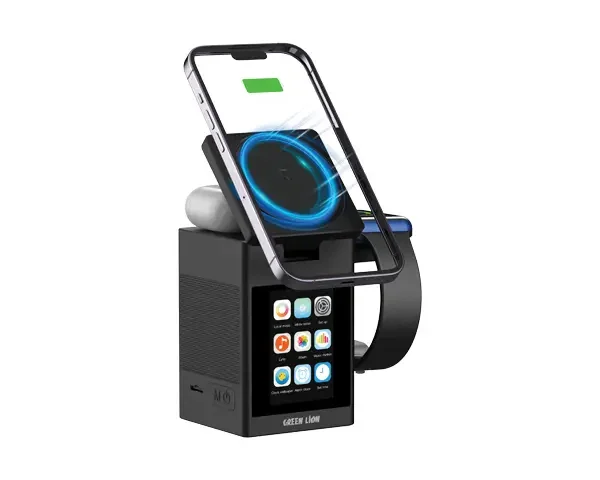 Green Lion Smart Station Pro LCD Display Wireless Charger with Speaker