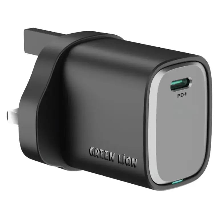 Green Lion Supra 45W UK Wall Charger - Black/Grey
