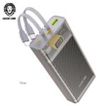 Green Lion Transparent 2 Power Bank with Integrated Cables 20000mAh PD 20W