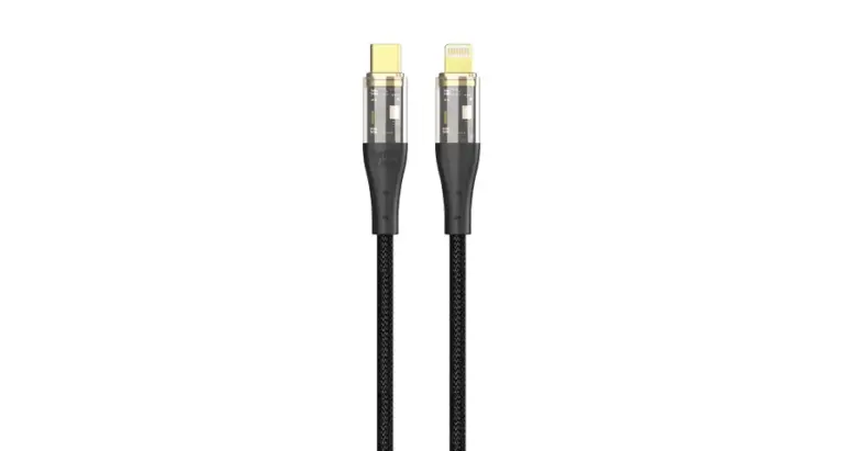 Green Lion Transparent Cable USB-C To Lightning Braided