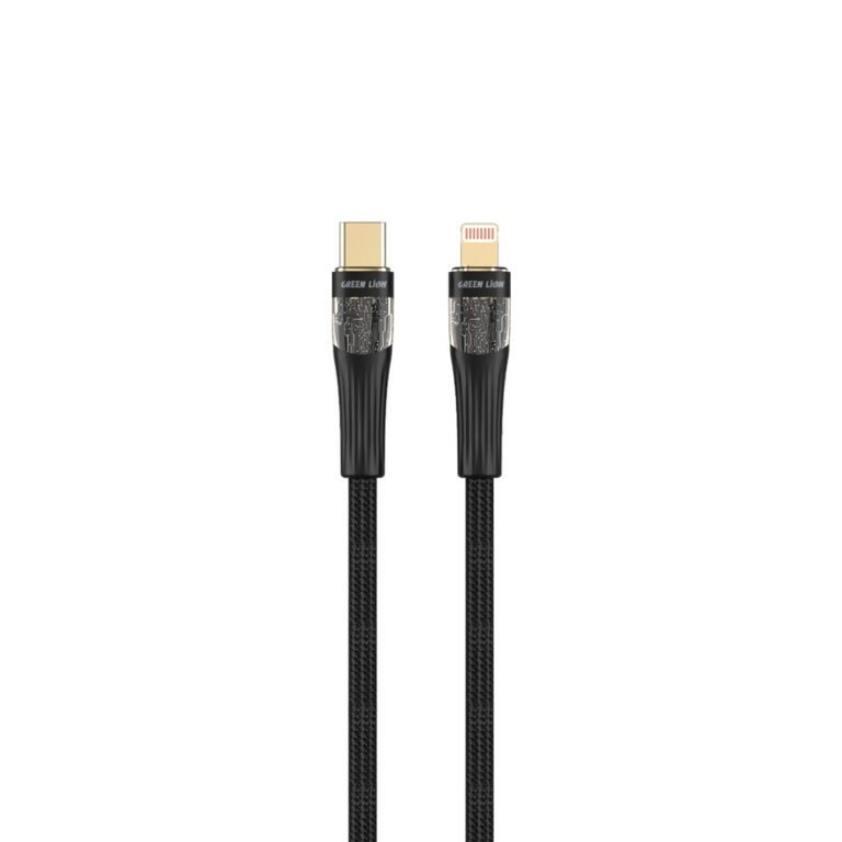 Green Lion Transparent Cable USB-C to Lightning