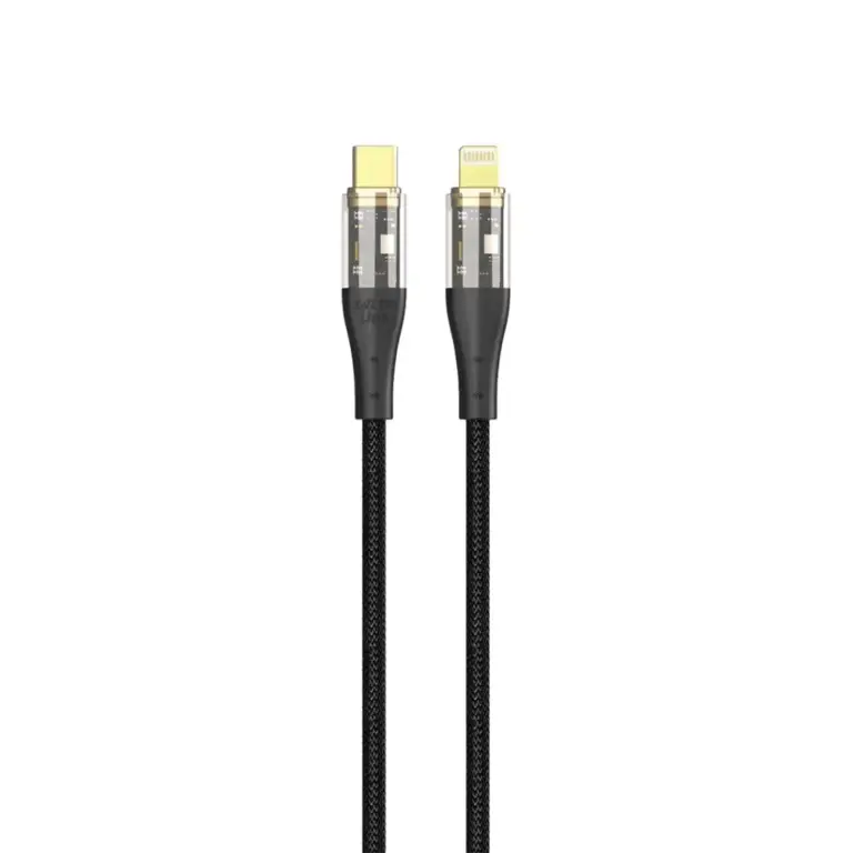 Green Lion Transparent Cable USB-C To Lightning Braided