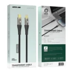 Green Lion Transparent Cable USB-C To Lightning Braided