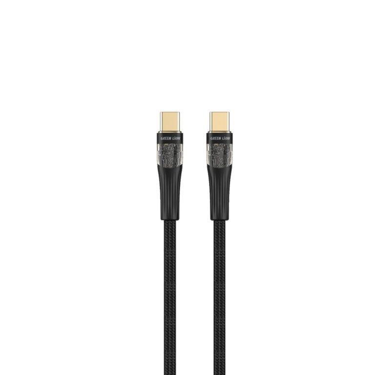 Green Lion Transparent Cable USB-C to USB-C