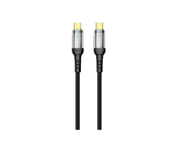 Green Lion Transparent LED Cable 60w Type-C to Type-C -Black