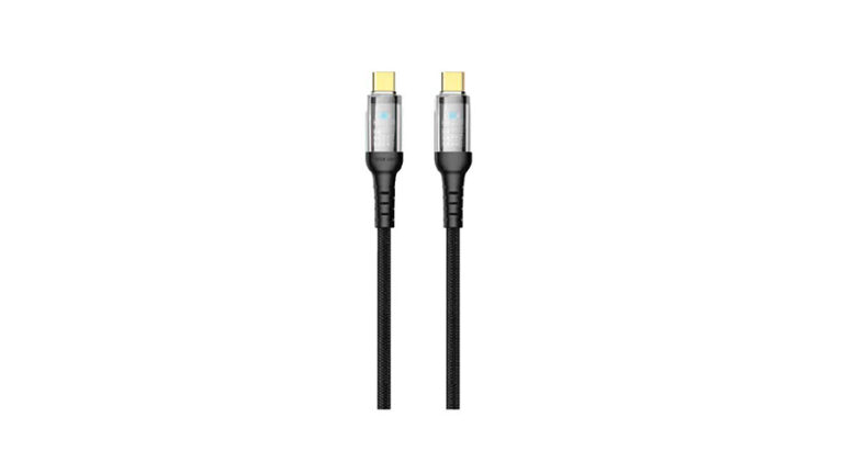 Green Lion Transparent LED Cable 60w Type-C to Type-C -Black