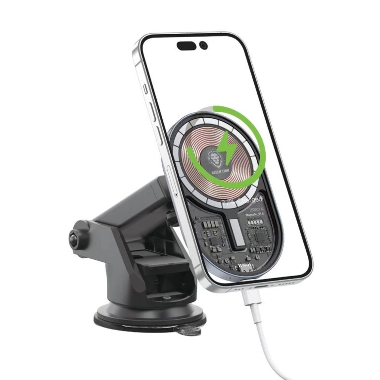 Green Lion Transparent Magnetic Wireless Car Charger 15W