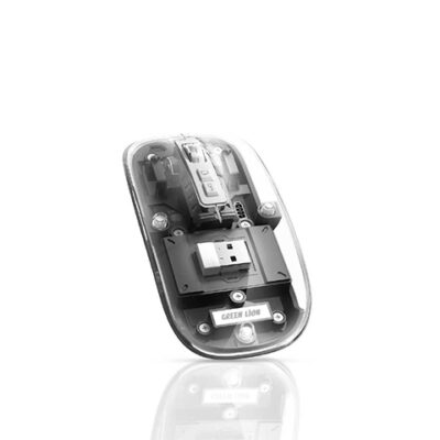 Green Lion Transparent Mouse 2400DPI 400mAh