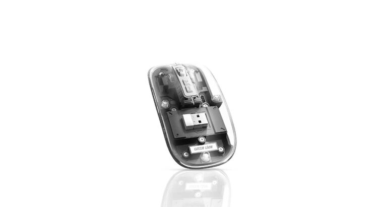 Green Lion Transparent Mouse 2400DPI 400mAh