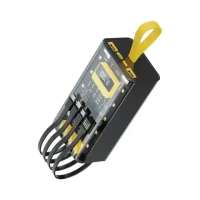 Green Lion Transparent Pro 30000mAh Power Bank - Black/Yellow