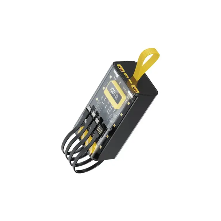 Green Lion Transparent Pro 30000mAh Power Bank - Black/Yellow