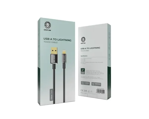 Green Lion USB-A To Lightning Tough Cable 1m