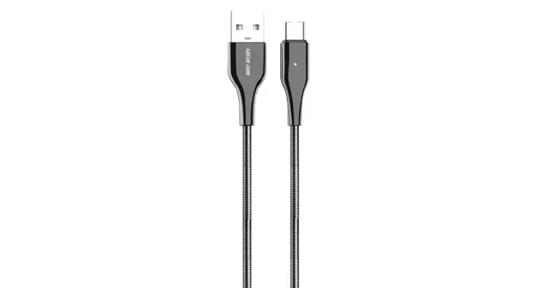 Green Lion USB-A To USB-C Metal Spring Hose Cable