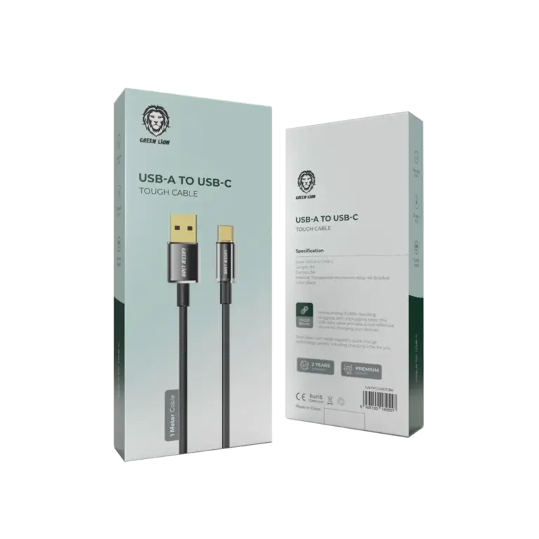 Green Lion USB-A To USB-C Tough Cable 1M
