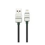 Green Lion USB-A to Lightning Electroplated Braided Cable - Black + Dark Green