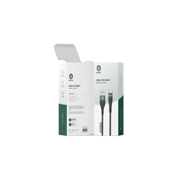 Green Lion USB-A to Type-C Braided Cable 3M