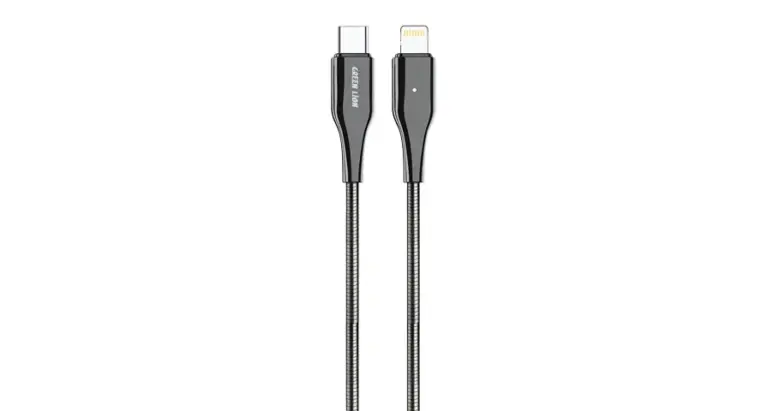 Green Lion USB-C To Lightning Metal Spring Hose Cable