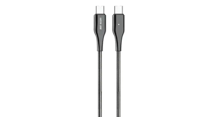 Green Lion USB-C To USB-C Metal Spring Hose Cable