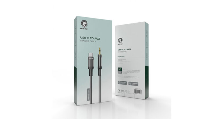 Green Lion USB-C to AUX Braided Cable 1M