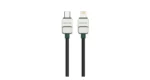 Green Lion USB-C to Lightning Electroplated Braided Cable - Black + Dark Green