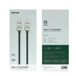Green Lion USB-C to Lightning Electroplated Braided Cable - Black + Dark Green