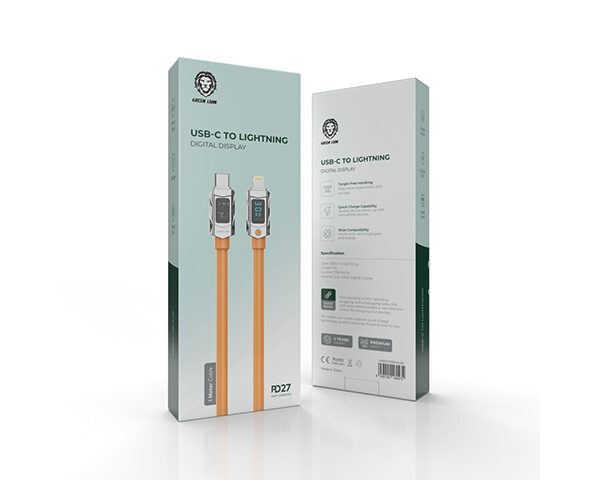 Green Lion USB-C to Lightning Digital Display Data Cable 1M PD 27W - Orange