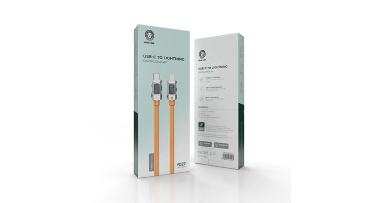 Green Lion USB-C to Lightning Digital Display Data Cable 1M PD 27W - Orange