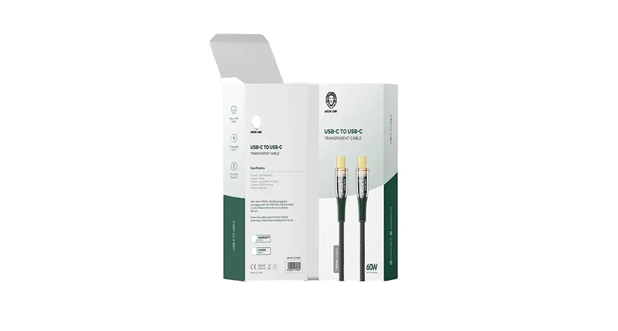 Green Lion USB-C to Type-C Transparent Cable
