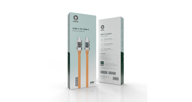 Green Lion USB-C to USB-C Digital Display Data Cable 1M 60W - Orange