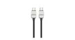 Green Lion USB-C to USB-C Electroplated Braided Cable - Black + Dark Green