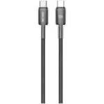 Green Lion USB-C to USB-C Transparent PC Casing 1m Braided Cable PD 100W