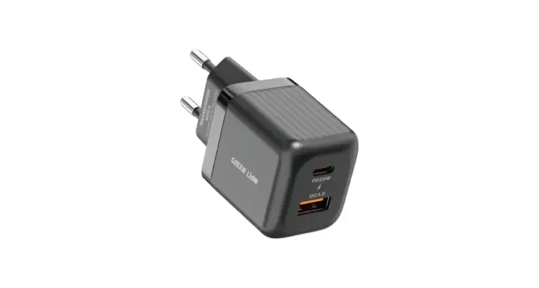 Green Lion Ultra Compact GaN Wall Charger EU Pin A+C 20W (with C to C / C to L Cable)
