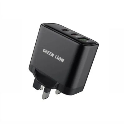 Green Lion Ultra Quick 3 Output Compact Charger (Type-C to Type-C , Type-C to Lightning Cable)
