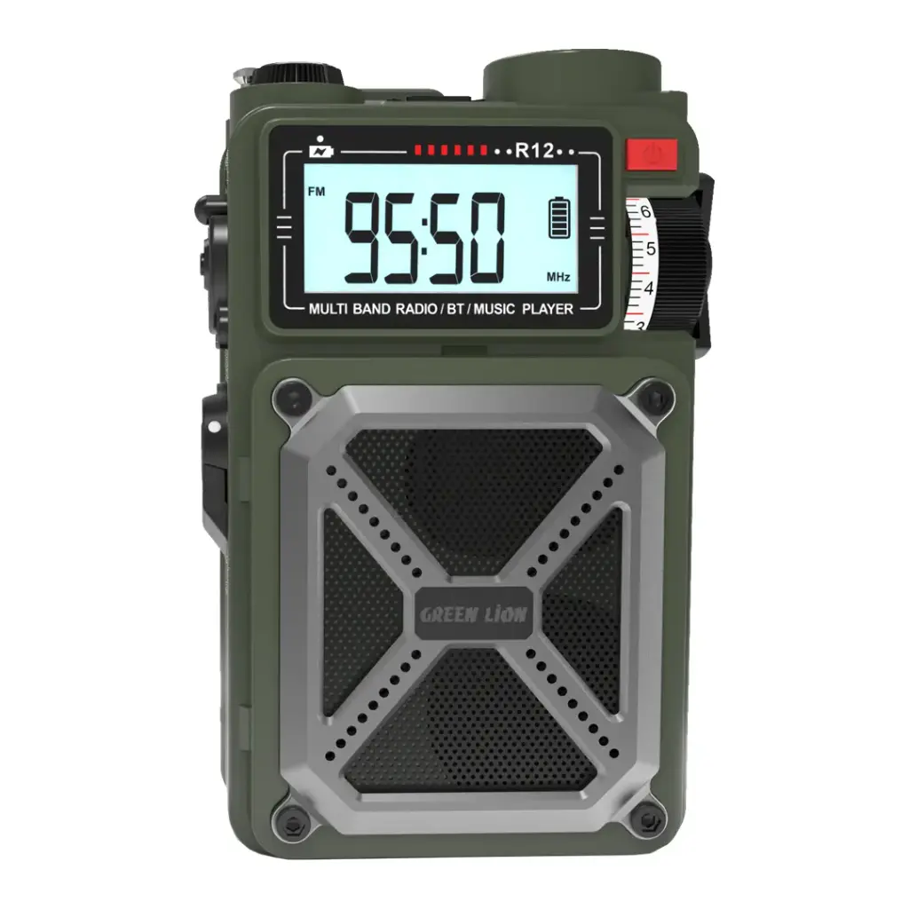 Green Lion Vintage Solar Pro Radio | Speaker | Power Bank | Compass | Flashlight