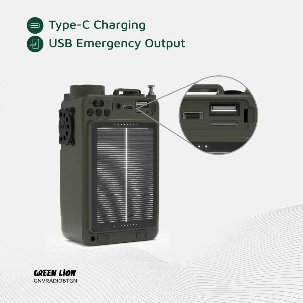 Green Lion Vintage Solar Pro Radio | Speaker | Power Bank | Compass | Flashlight