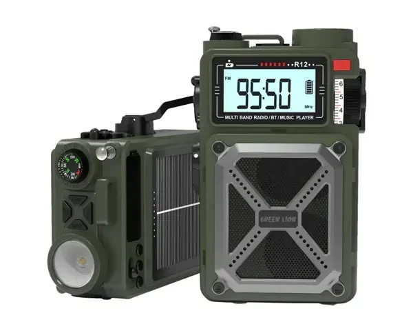 Green Lion Vintage Solar Pro Radio | Speaker | Power Bank | Compass | Flashlight