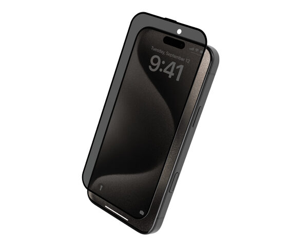 Levelo 3D Resin Glue High Silicone Aluminum Glass Screen Protector for iPhone 16 Series - Privacy