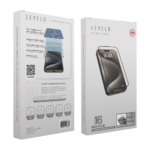 Levelo 3D Resin Glue High Silicone Aluminum Glass Screen Protector for iPhone 16 Series - Clear