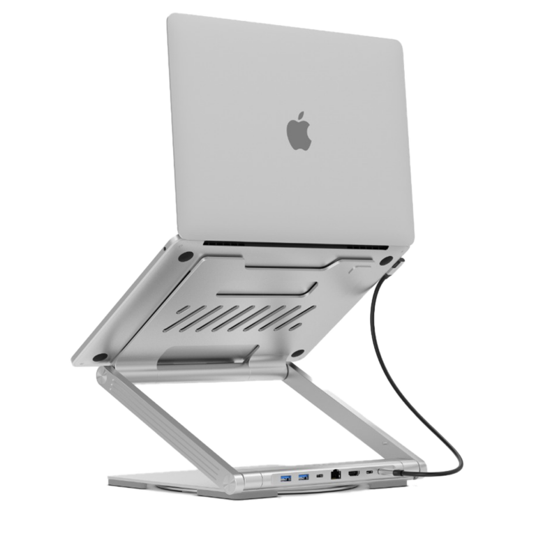 Levelo AeroLink Laptop Stand With Built-In Portable 7 In 1 Hub