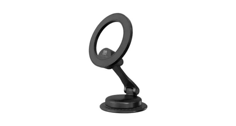 Levelo Aria MagSafe Car Phone Holder With Rotatable Base - Metallic Black