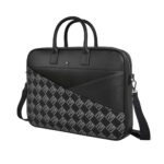 Levelo Belfort Saffiano Laptop Bag with LVL Signature Logo