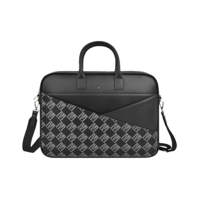 Levelo Belfort Saffiano Laptop Bag with LVL Signature Logo