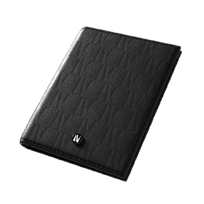 Levelo Bifold Genuine Leather With Debossed Logo Pocket Organizer