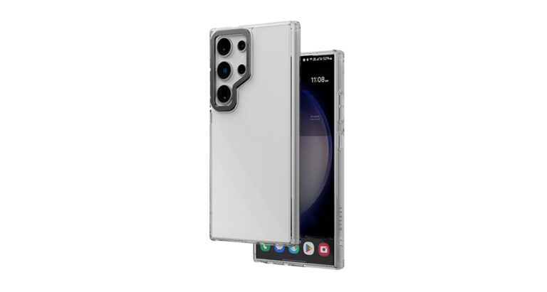 Levelo Clara Metallica PC Case For Samsung S24 Ultra - ClearBlack